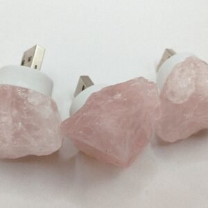 Lámpara USB de cuarzo rosa