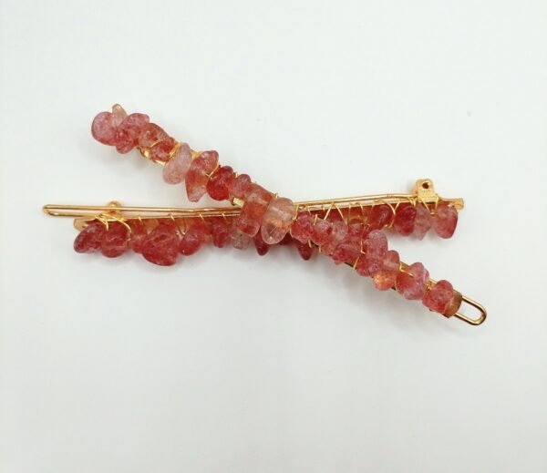 Broche para Pelo de Cuarzos Sandía