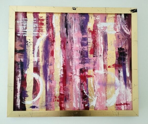 "Abstracto Rosa y Dorado".