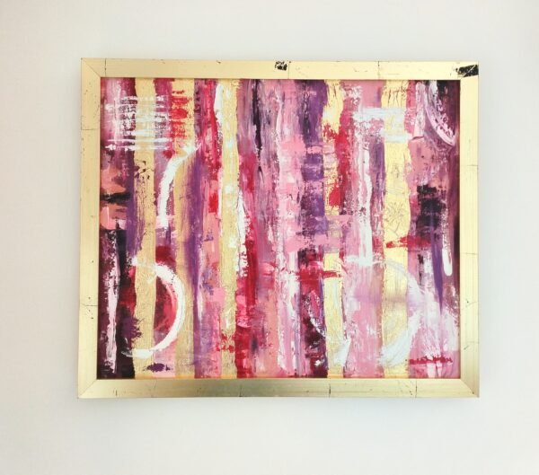 "Abstracto Rosa y Dorado".